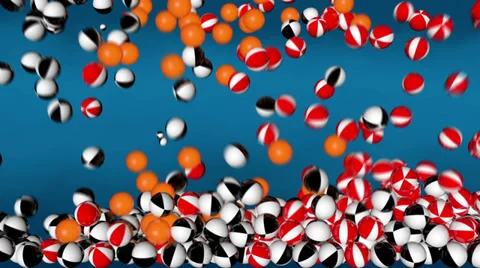 Falling spheres Stock Footage 34458230