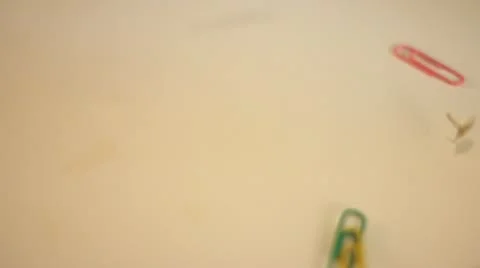 Falling staples, pins on a white background Video stock 11131184