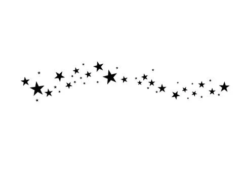 Falling star. Cloud of stars isolated on white background. Vector illustration Stock Illustration