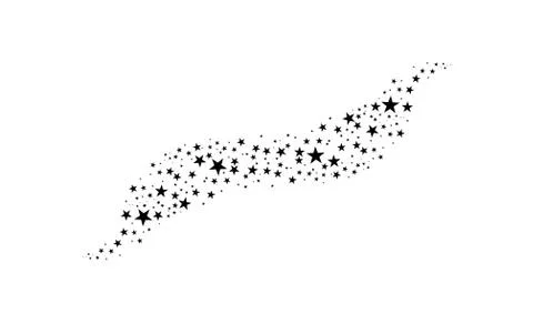 Falling star. Cloud of stars isolated on white background. Vector illustration 스톡 일러스트