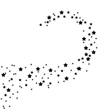 Falling star, comet line on night sky background. Vector Illustration Stock Illustration