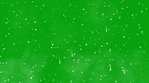 Falling star effect with snow on green screen background Stock Footage 247700156