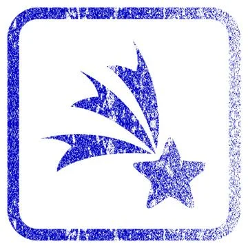 Falling Star Framed Textured Icon Illustrazione stock