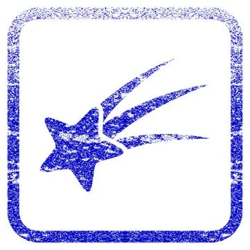 Falling Star Framed Textured Icon Stockillustratie