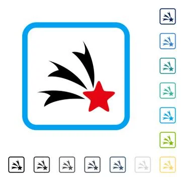 Falling Star Framed Vector Icon Stockillustratie