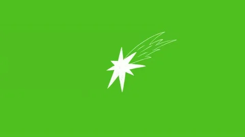 Falling star. Hand drawn animation Stock Footage 138453447