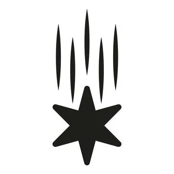 Falling star icon representing a wish or celestial event Ilustración de archivo