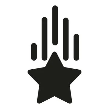 Falling star icon representing wish and achievement concept 스톡 일러스트