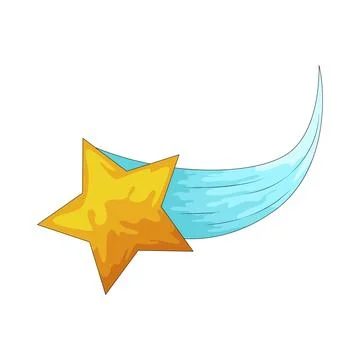 Falling star illustration Stock Illustration