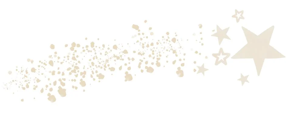 Falling Star on isolated background. Hand drawn watercolor illustration of Stock Illustration