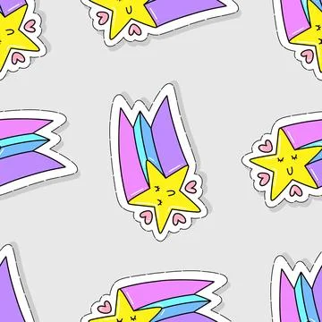 Falling star pattern Illustrazione stock