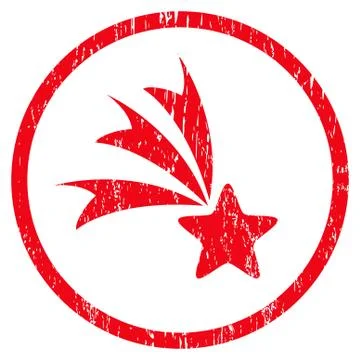 Falling Star Rounded Grainy Texture Icon 스톡 일러스트
