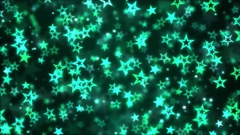 Falling Star Shapes Background Animation - Loop Turquoise Stock Footage 71155502