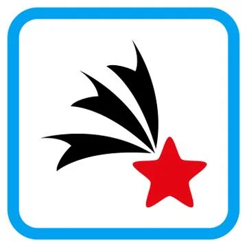 Falling Star Vector Icon in a Frame イラスト素材