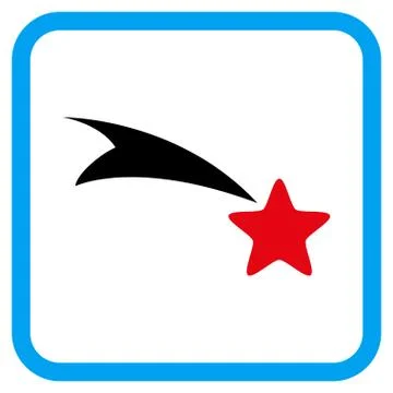 Falling Star Vector Icon in a Frame イラスト素材