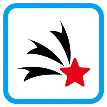 Falling Star Vector Icon in a Frame イラスト素材