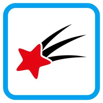 Falling Star Vector Icon in a Frame イラスト素材