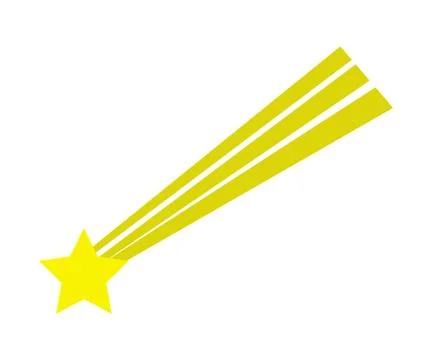 Falling star on white Stock Illustration