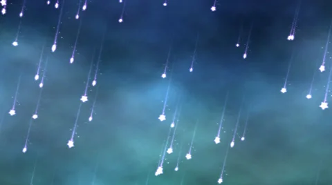 Falling Stars and Clouds - Loop Stock Footage 34447953
