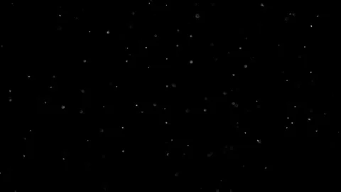 Falling stars on a black background. Falling snow, Video stock 318546398