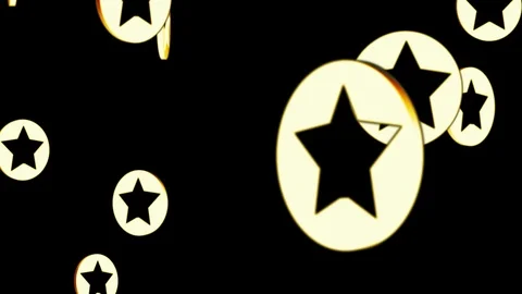 Falling stars coin Stock Footage 98666456