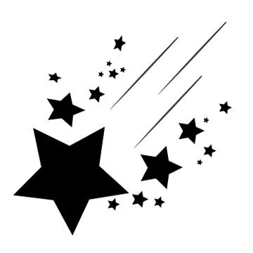 Falling stars icon Stock Illustration