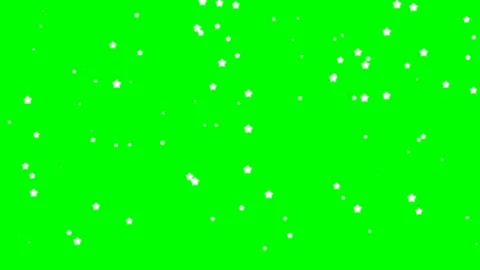 Falling stars motion graphics with green screen background Stock Footage 124202232