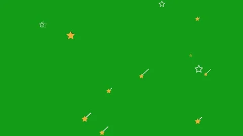 Falling stars motion graphics with green screen background Stock Footage 135581873
