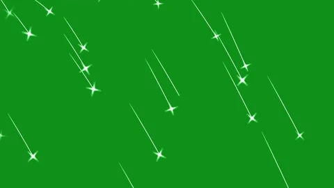 Falling stars motion graphics with green screen background Video stock 328488120