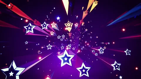 Falling Stars Purple Background Vídeo Stock 163496973