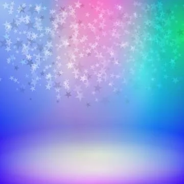 Falling stars on stage Illustrazione stock