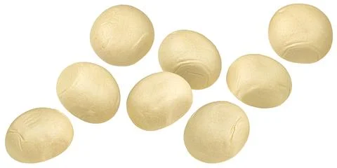 Falling steamed bun isolated on white background Stock Photos