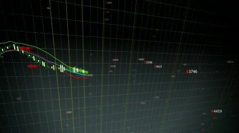 Falling stock index fronted loop Stock Footage 810711