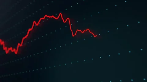 Falling stock market chart. Video stock 276174603