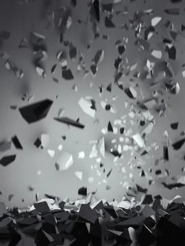 Falling stones. 3d rendering 스톡 일러스트