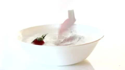 Falling Strawberry Timelapse Stock Footage 8685711