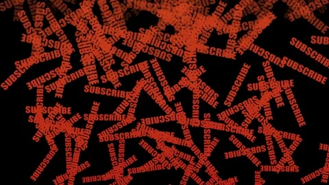 Falling SUBSCRIBE Text Animation Stock Footage 321446776