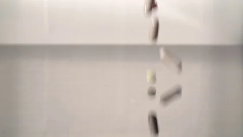 Falling of tablets Stock Footage 72715006