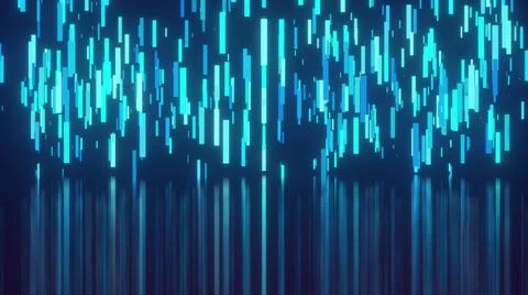 Falling techno lines on back Stock Illustration