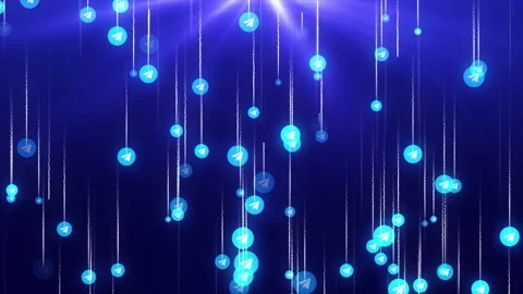 Falling Telegram Icon Background Stock-Footage 194396430