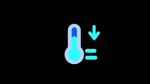 Falling Temperature Cold Icon Stock Footage 335576295