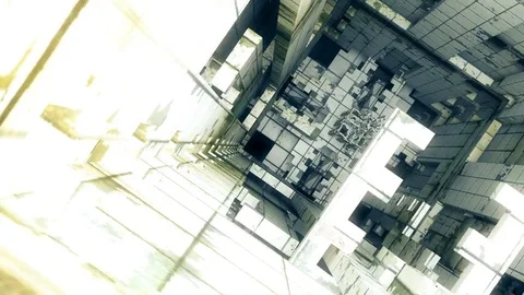 FallIng in the terrible house. Loopable Stock Footage 74381108