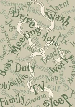 Falling through the day Stock Illustration