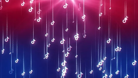 Falling TikTok Icon Background Video stock 194034915