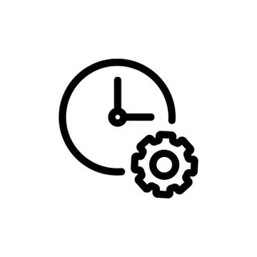 Falling time icon vector. Isolated contour symbol illustration Illustrazione stock