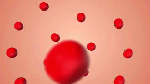 Falling tomato on gradient background Stock Footage 58122551