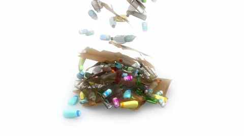 Falling trash Video stock 6092267