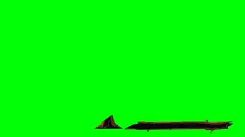 Falling Tree Trunk Animation on Green Screen Background Stock Footage 334552734
