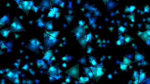 Falling Triangles - Loop Blue Stock Footage 35304464