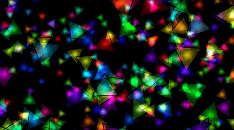Falling Triangles - Loop Colorful Stock Footage 35306049